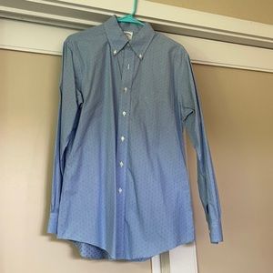 Chambray button down with dot detail